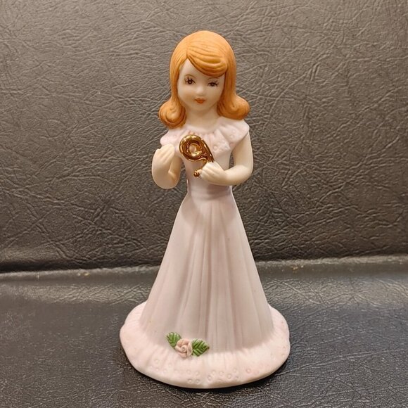 Enesco Growing Up Girls “Brunette Age 9” Porcelain Figurine - Picture 1 of 5